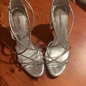 Gianni Bini silver heels.